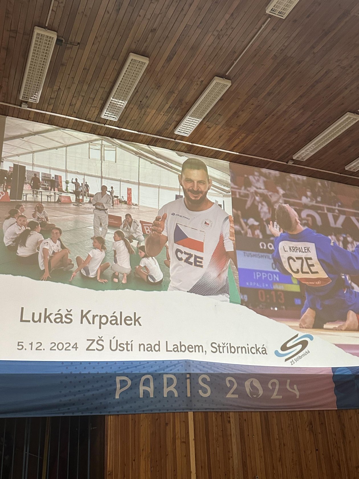 Olympijský vítěz Lukáš Krpálek navštívil  ZŠ Ústí nad Labem Stříbrnická